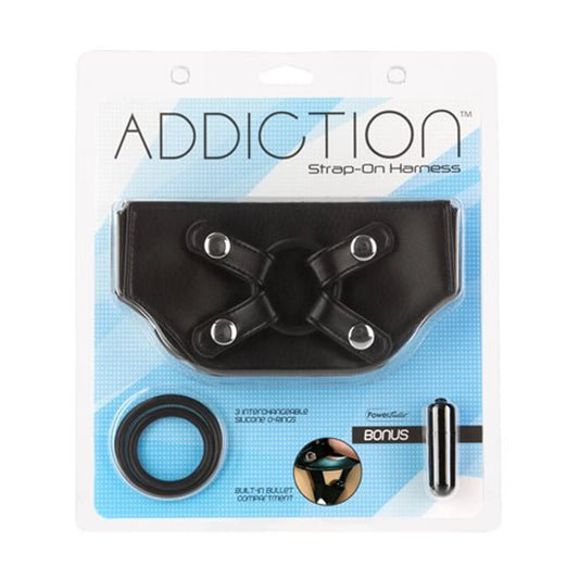 ADDICTION STRAP ON HARNESS BLACK