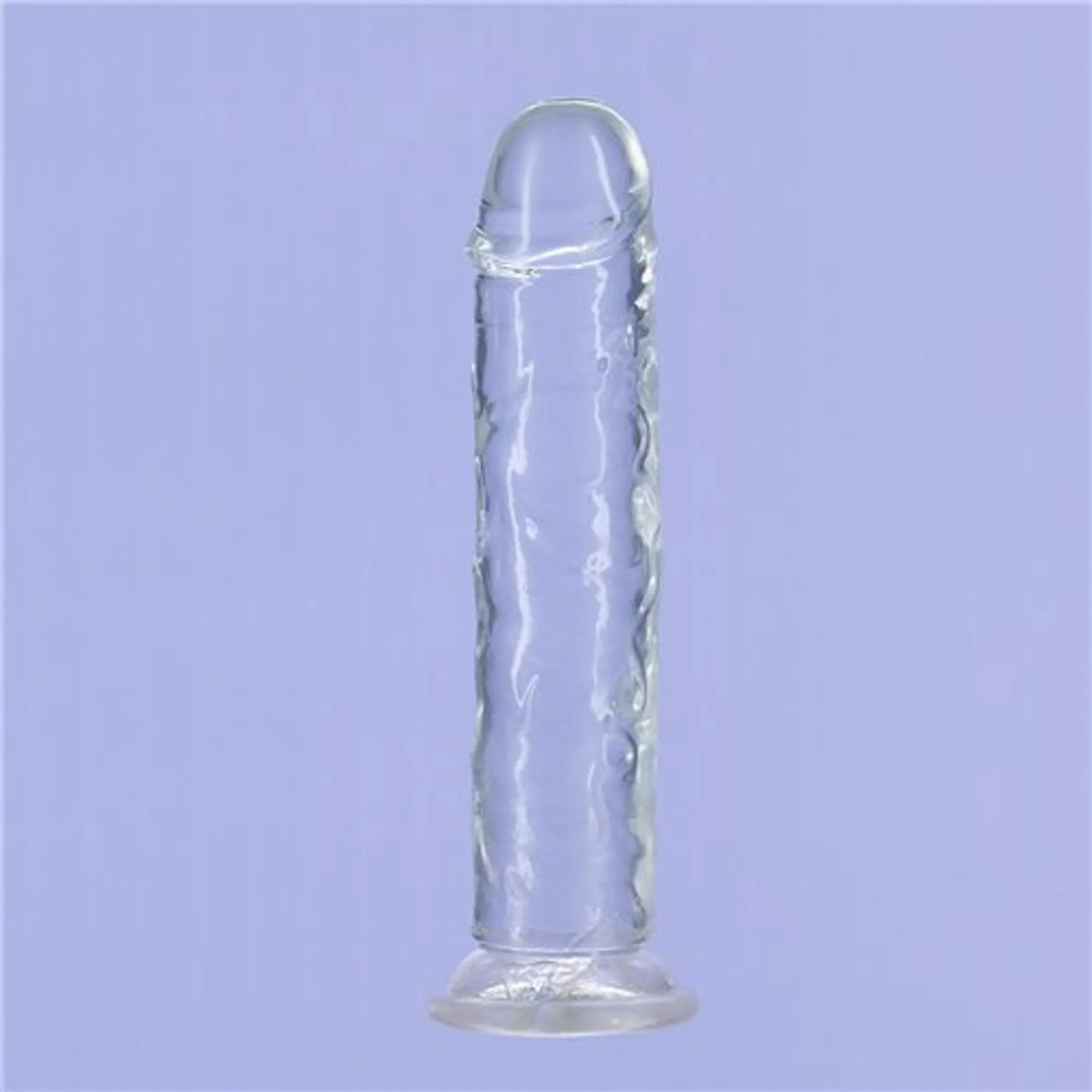 ADDICTION CRYSTAL 7 VERTICAL DONG CLEAR TPE W/ BULLET "
