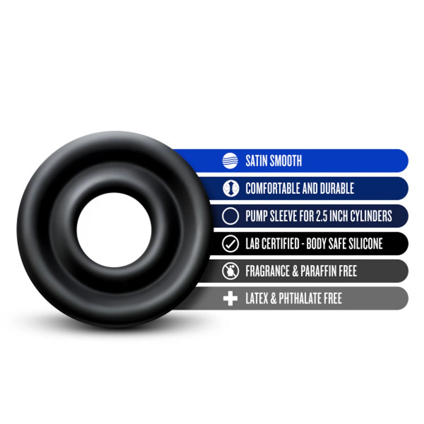 PERFORMANCE SILICONE PUMP SLEEVE LARGE BLACK