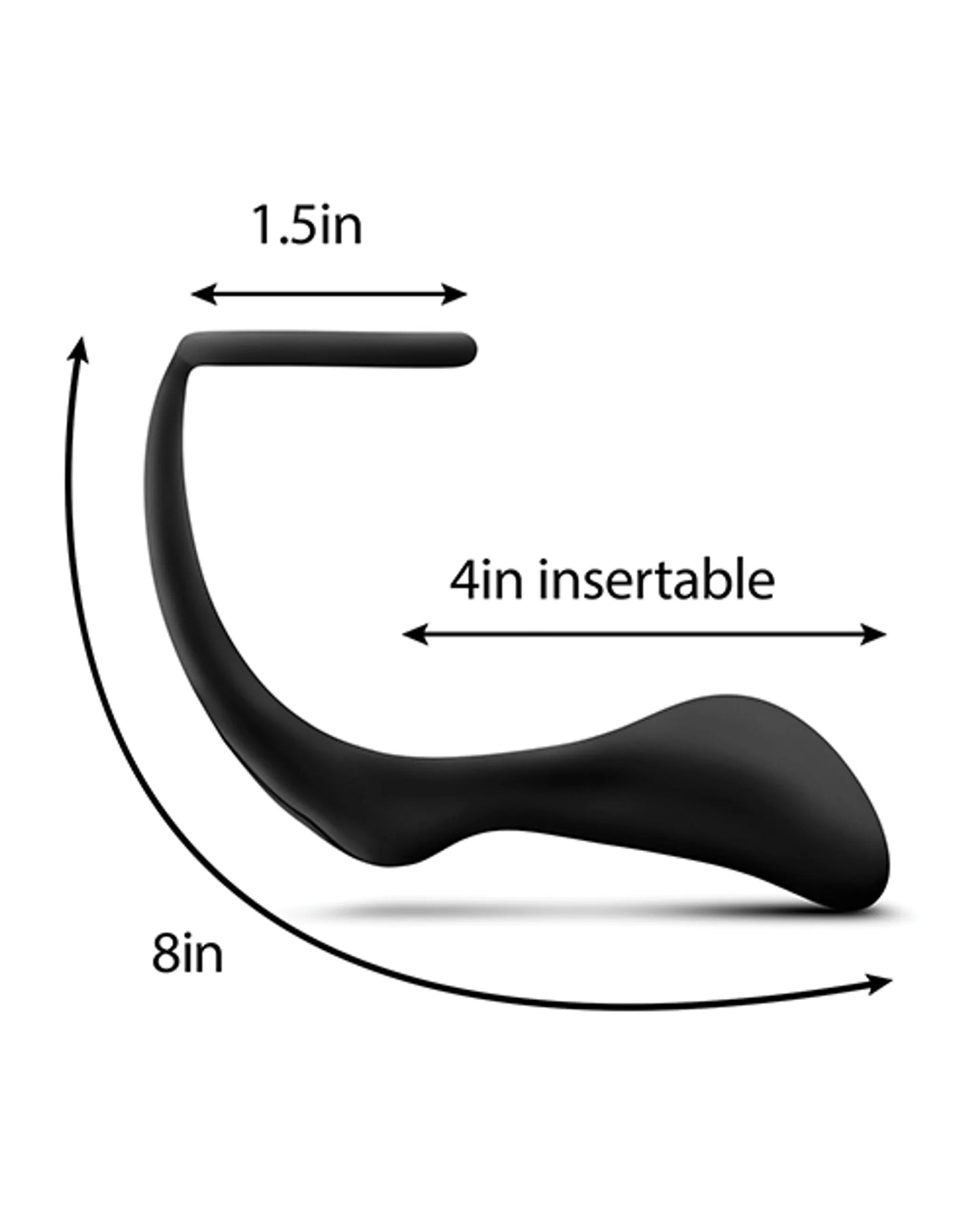 ANAL ADVENTURES PLATINUM COCK RING PLUG BLACK