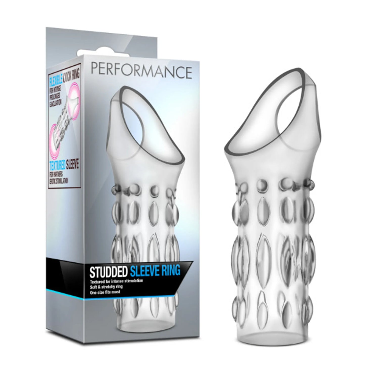 PERFORMANCE STUDDED SLEEVE RING CLEAR