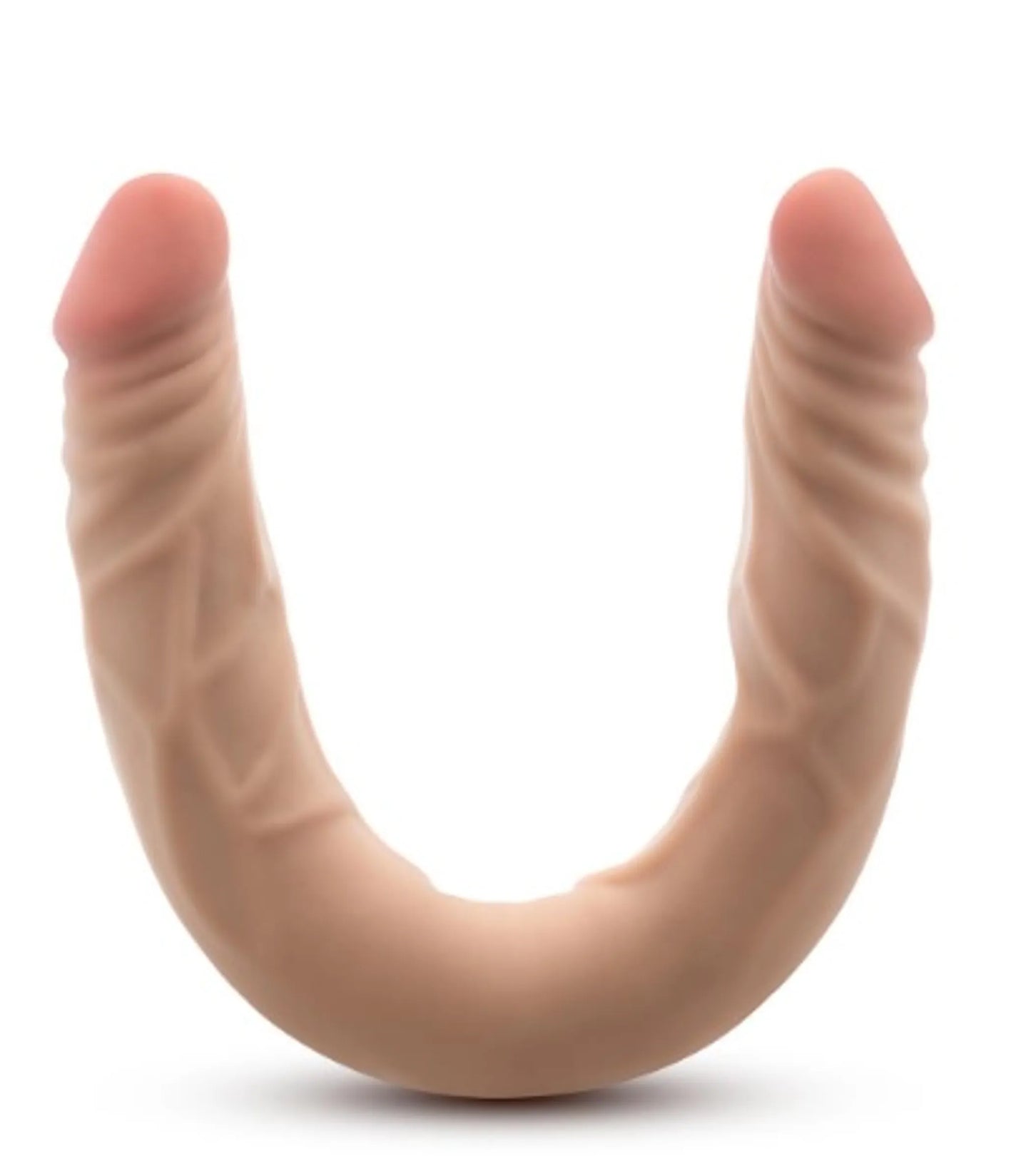 DR SKIN PLUS - 14 POSABLE DOUBLE DONG - BEIGE "