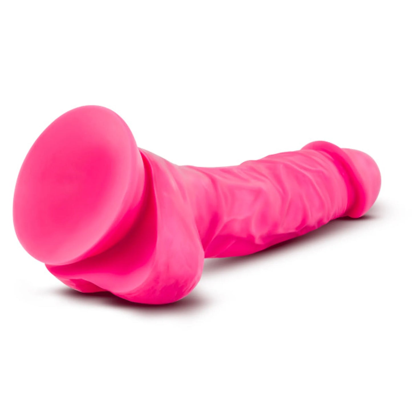NEO 7.5 DUAL DENSITY COCK W/BALLS NEON PINK "