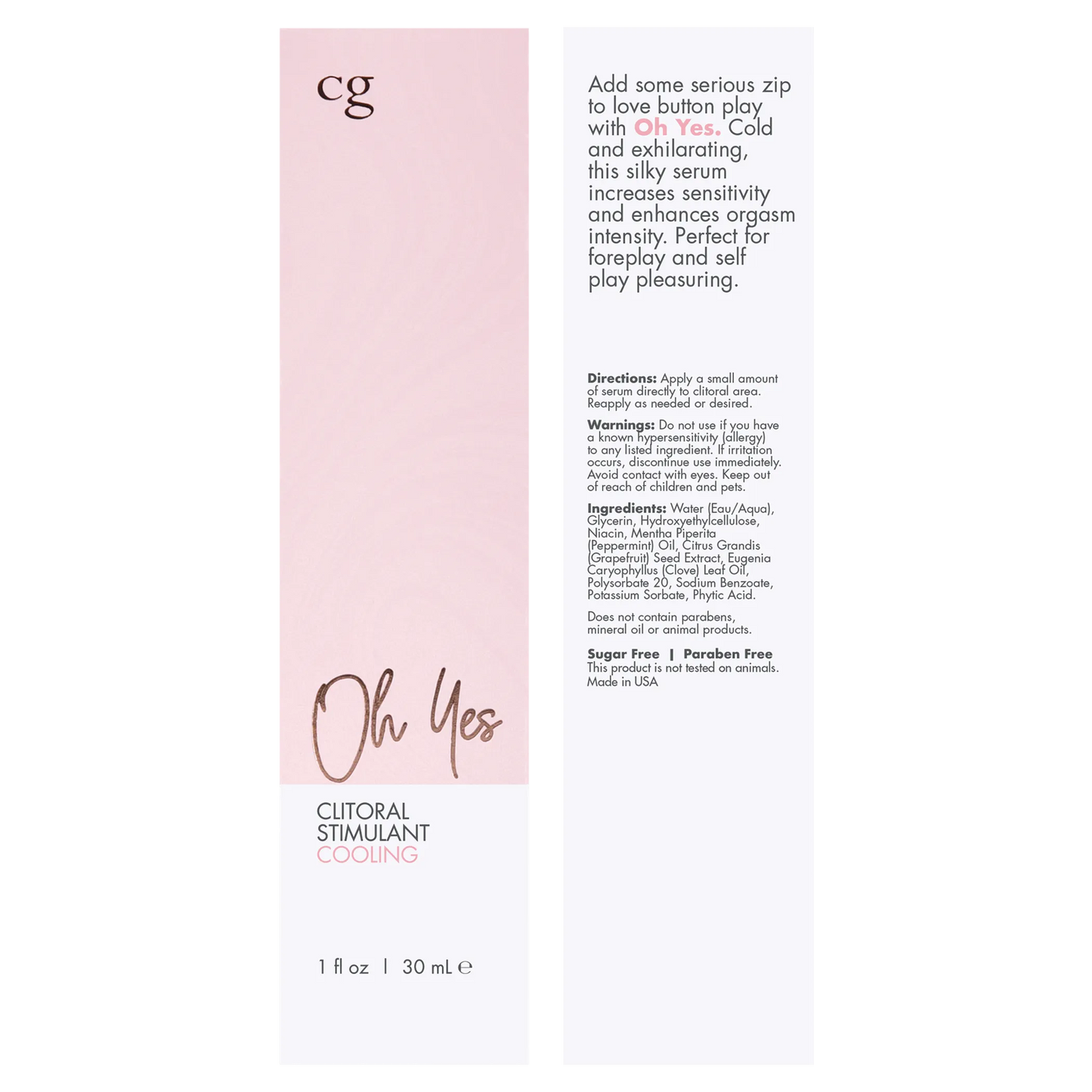 CGC OH YES CLITORAL STIMULANT COOLING 1 FL OZ