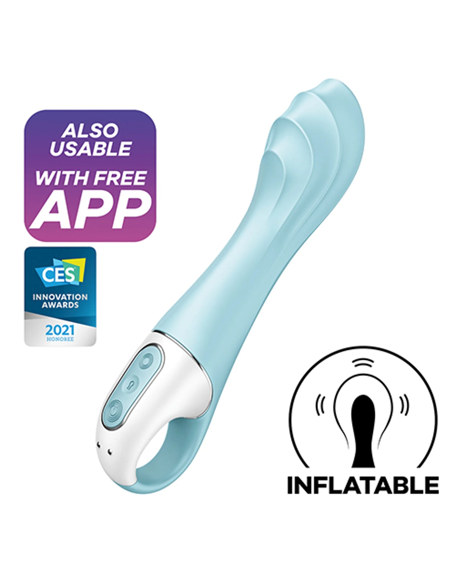 SATISFYER AIR PUMP VIBRATOR 5+ BLUE (NET)