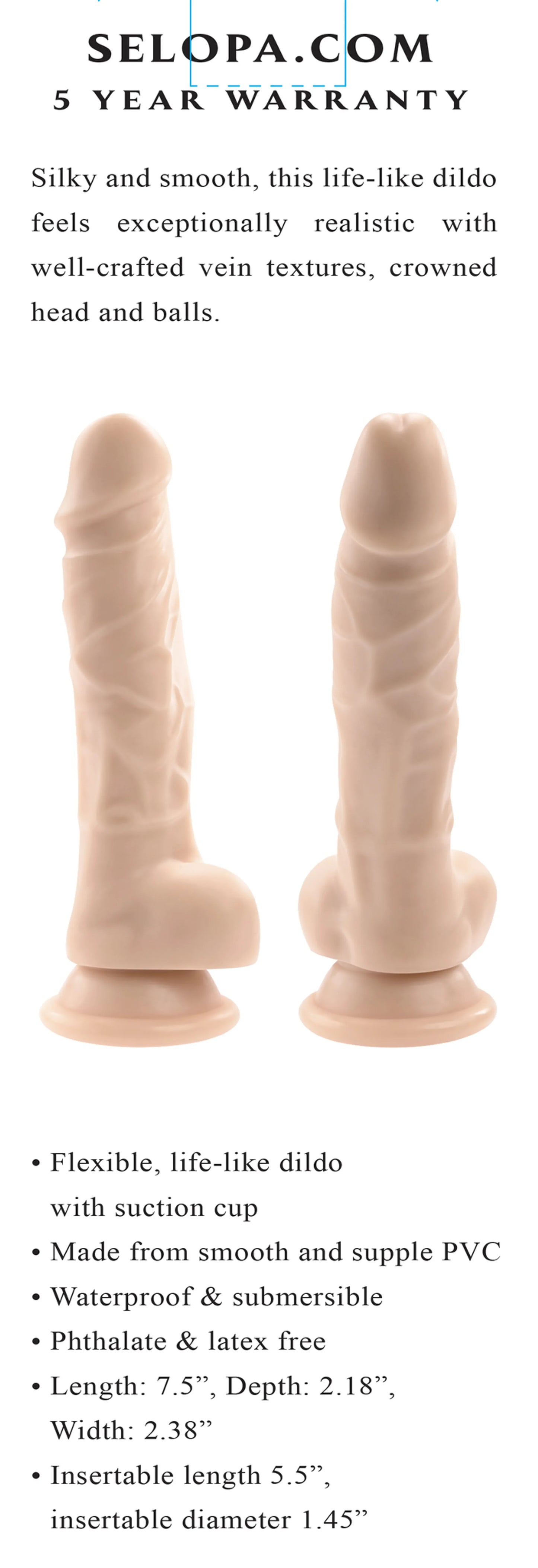 SELOPA 6 IN DILDO LIGHT