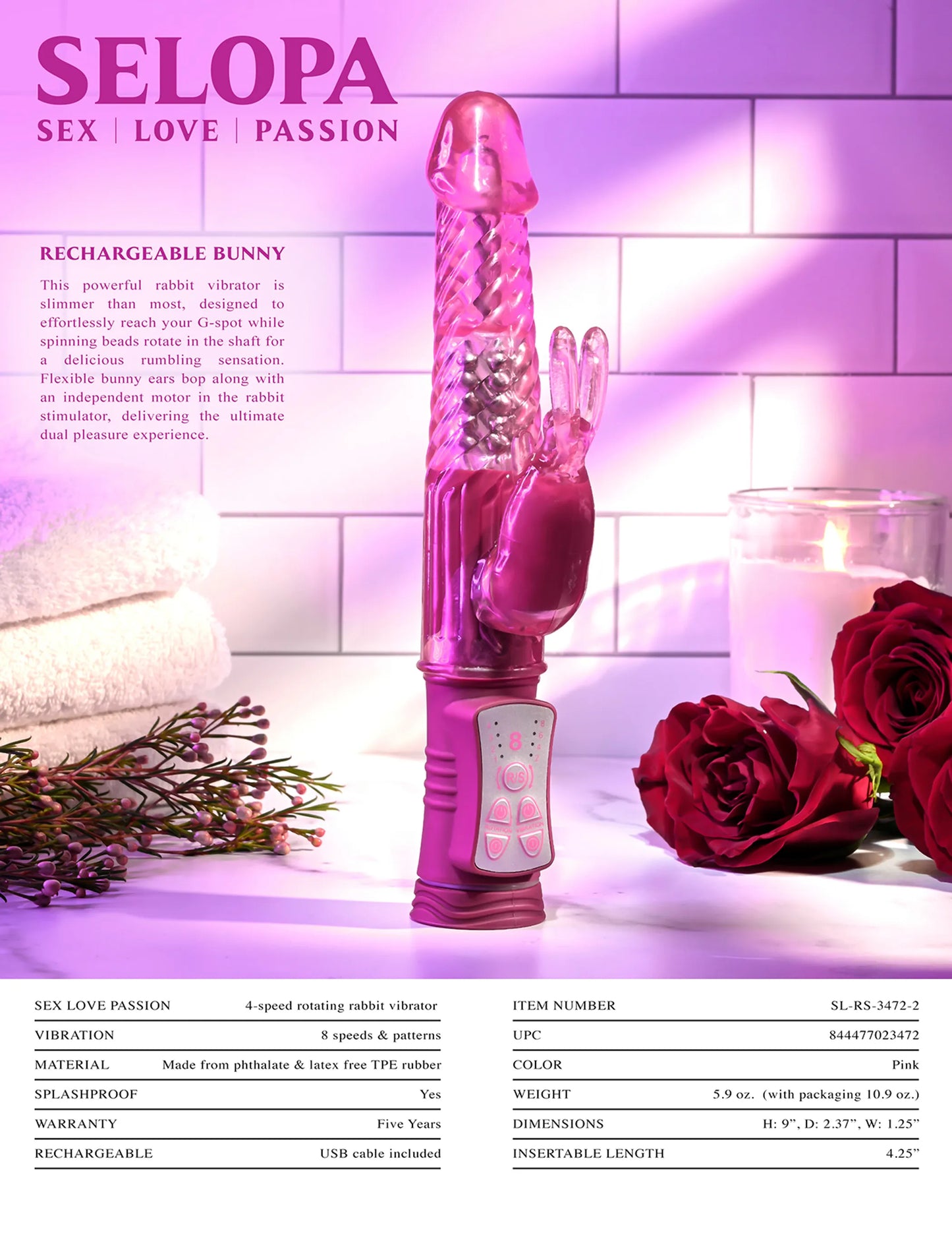 SELOPA RECHARGEABLE BUNNY