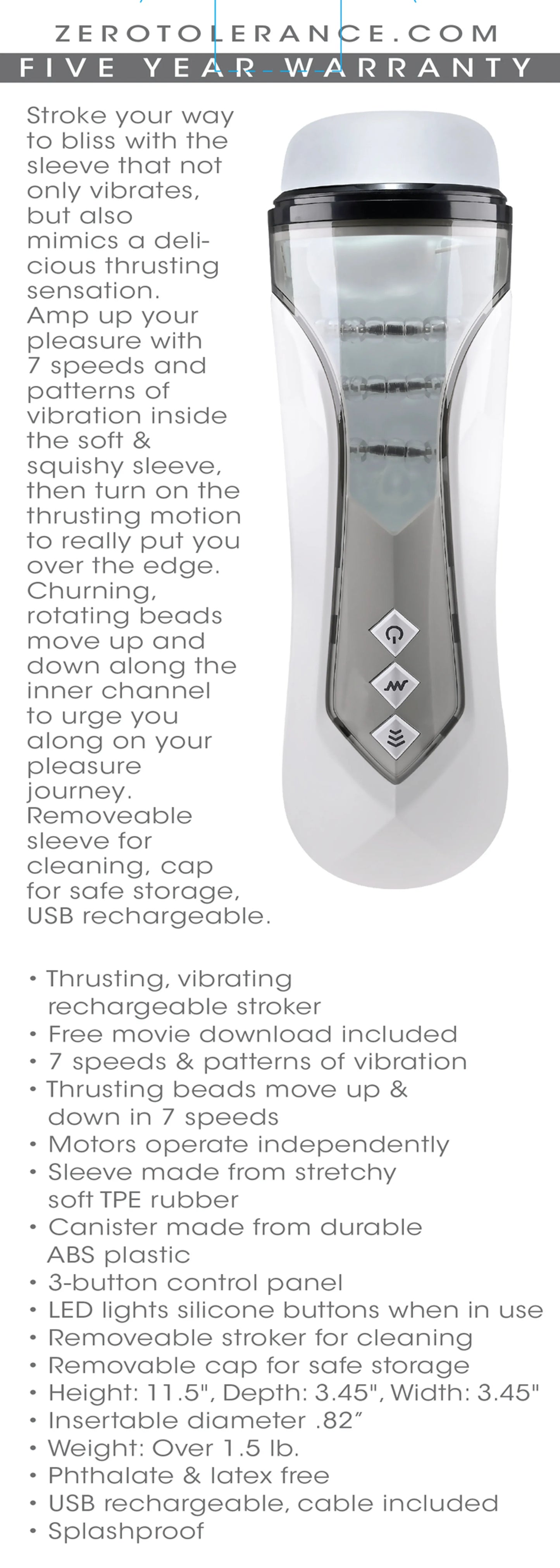 ZERO TOLERANCE STROKING BUDDY