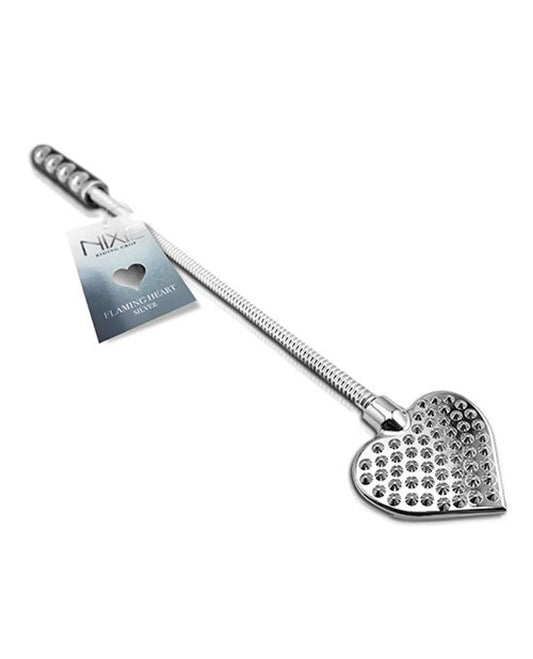 NIXIE STAINLESS STEEL RIDING CROP HEART