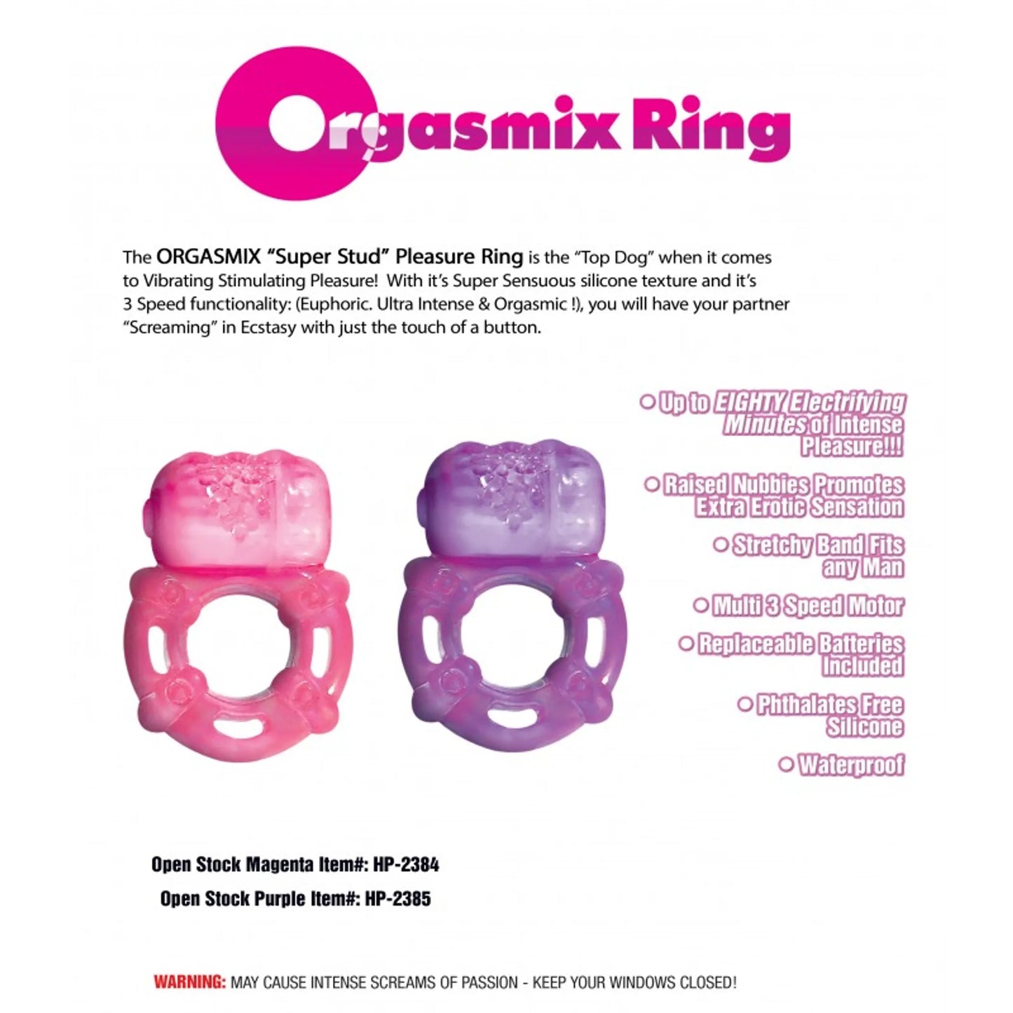 SUPER STUD ORGASMIX RING PURPLE