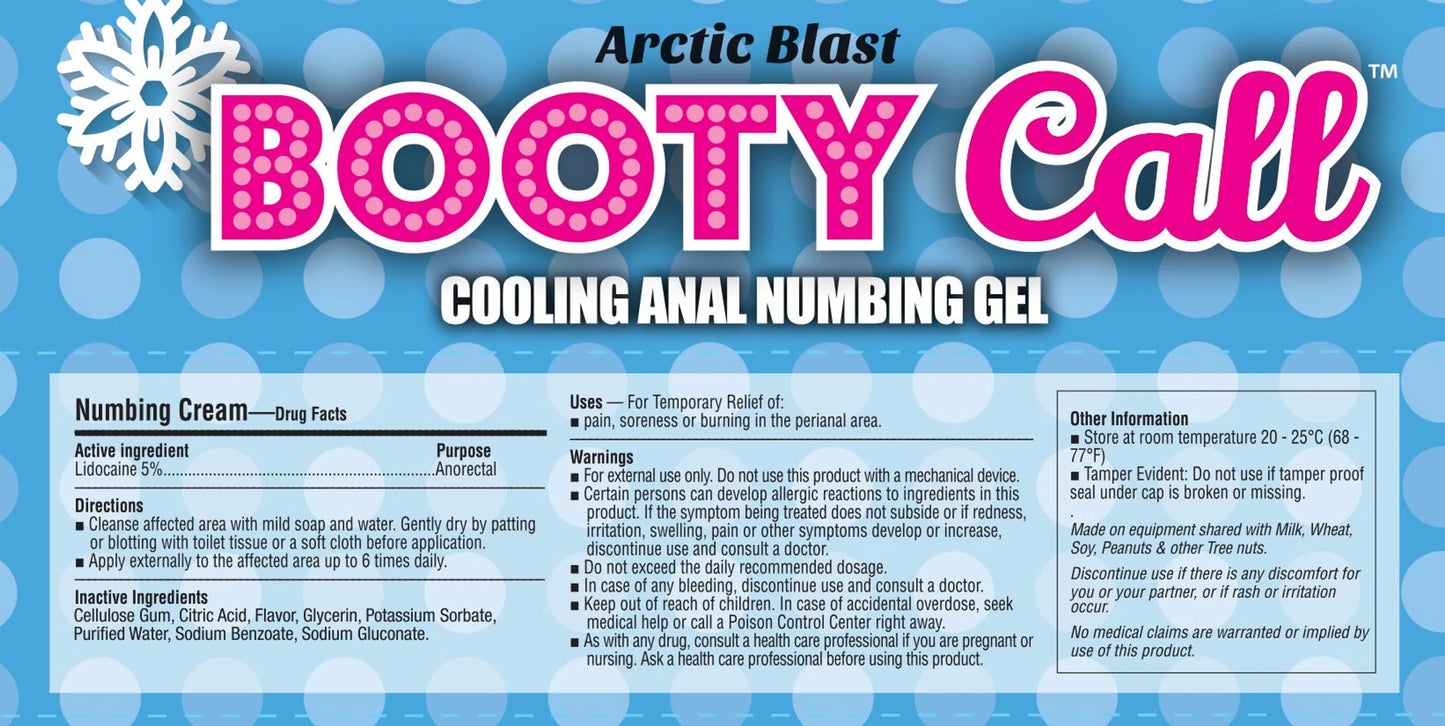 BOOTY CALL ARCTIC BLAST ANAL NUMBING & COOLING GEL
