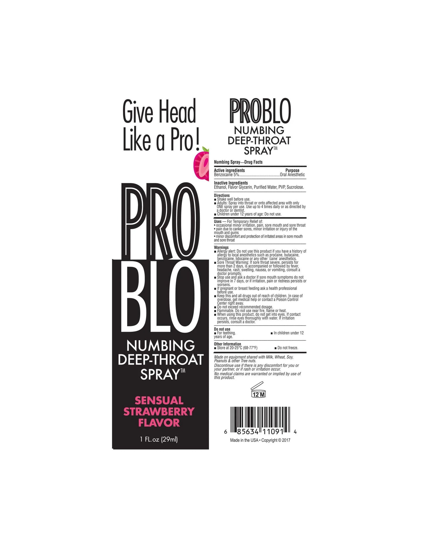 PROBLO DEEP THROAT SPRAY STRAWBERRY