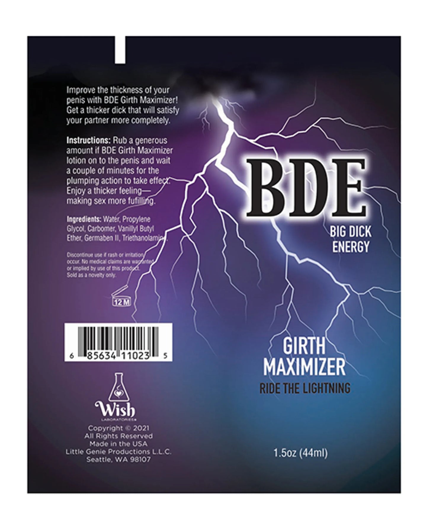 BDE GIRTH MAXIMIZER 1.5 OZ