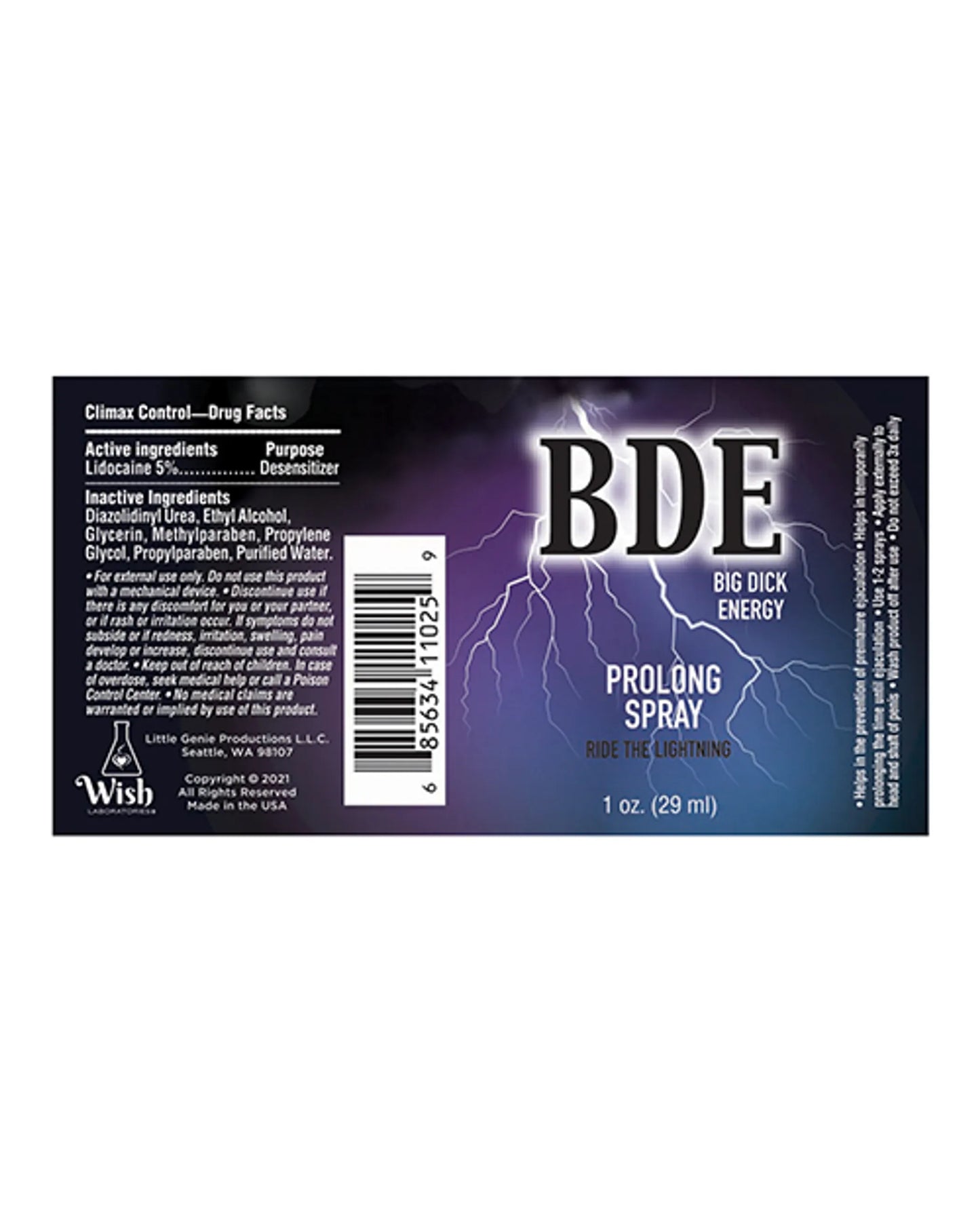 BDE PROLONG SPRAY 1 OZ
