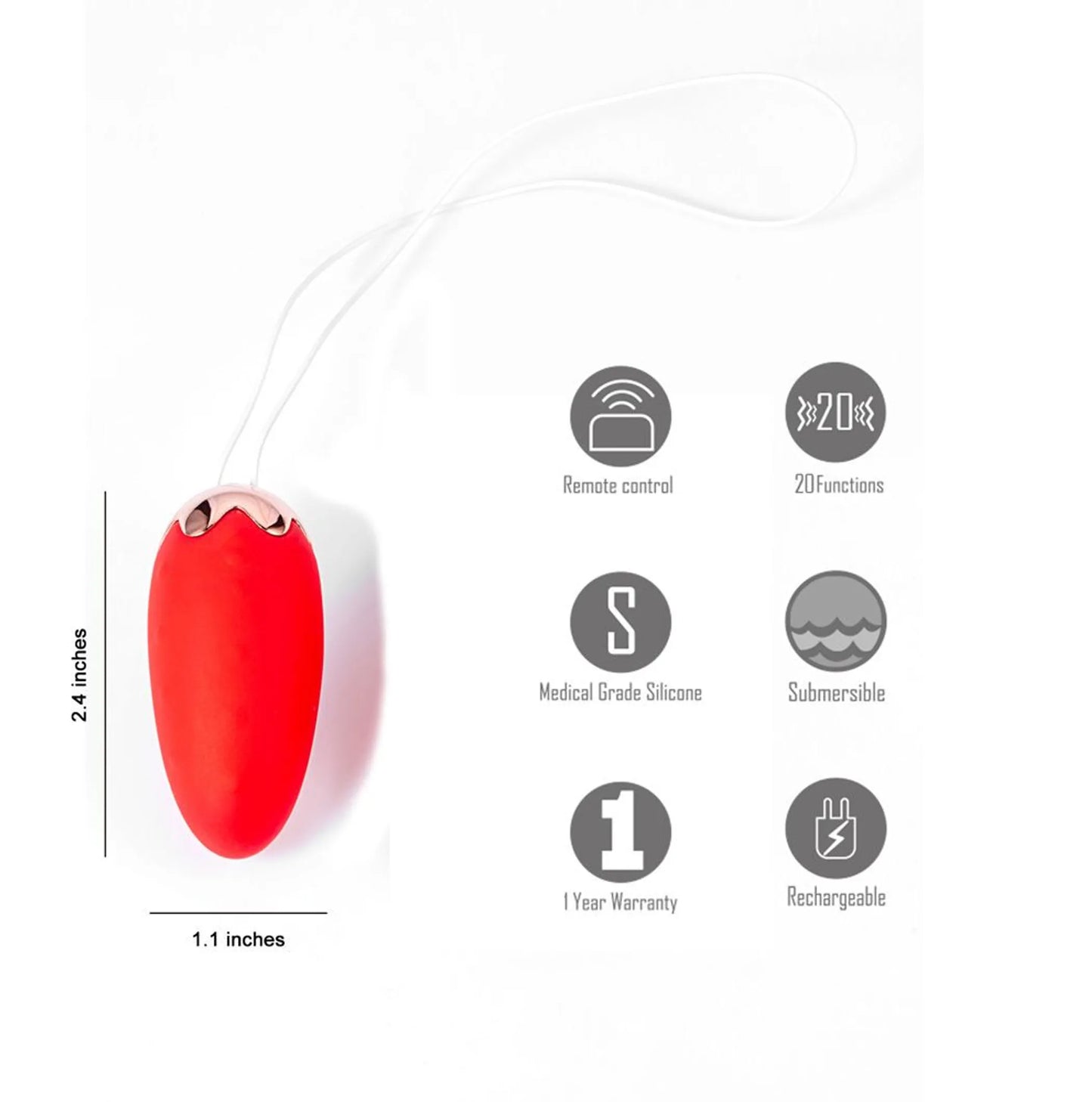 SHORTCAKE STRAWBERRY SHAPED RECHARGEABLE EGG