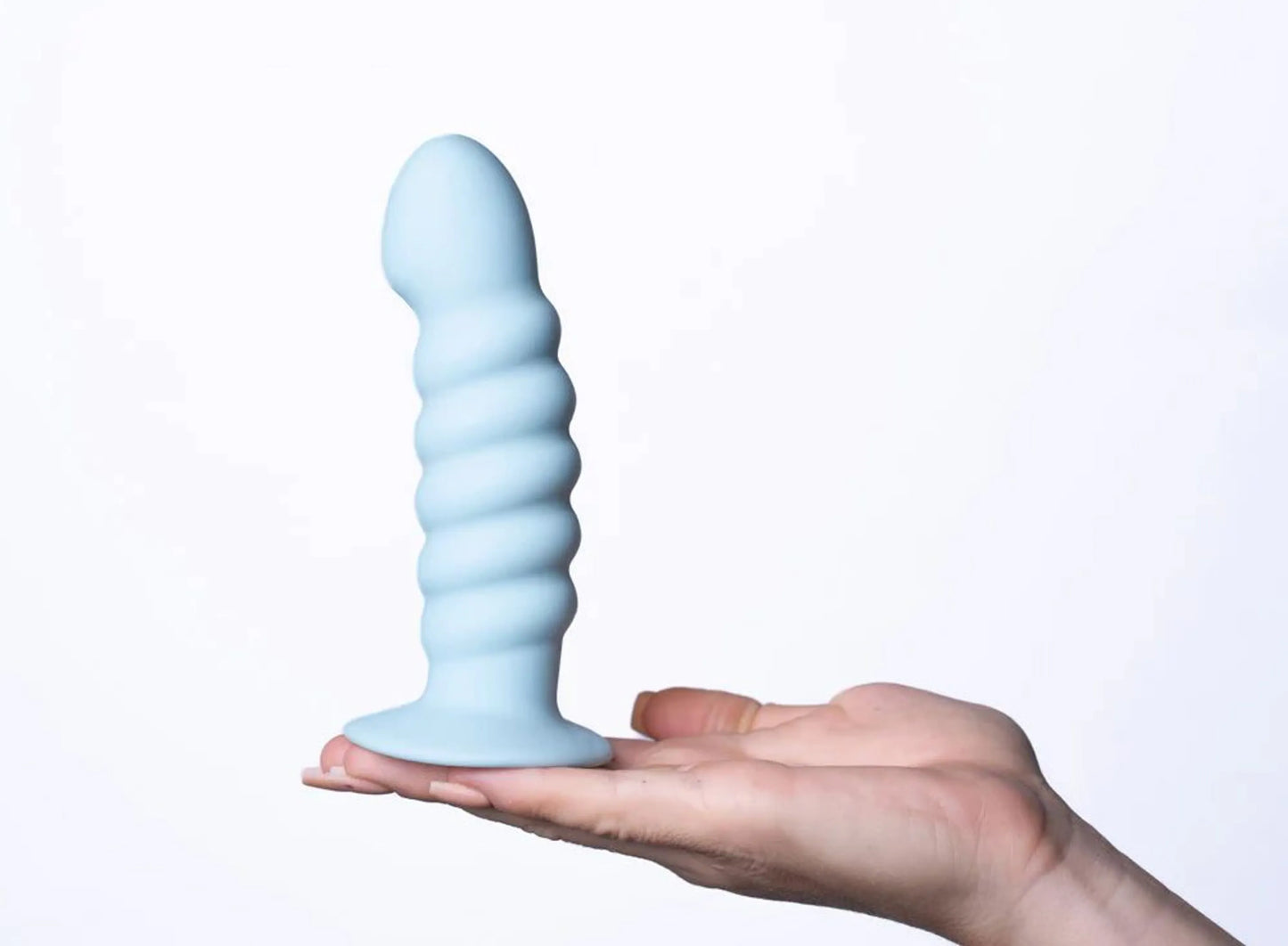 PARIS 6 SILICONE DONG PASTEL BLUE "