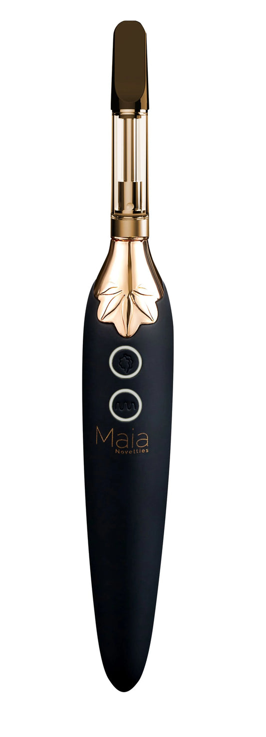 VAPORATOR VIBRATING SILICONE RECHARGEABLE VAPE BLACK