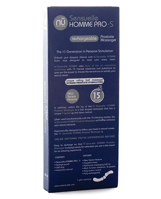 SENSUELLE HOMME PRO-S PROSTATE MASSAGER NAVY BLUE