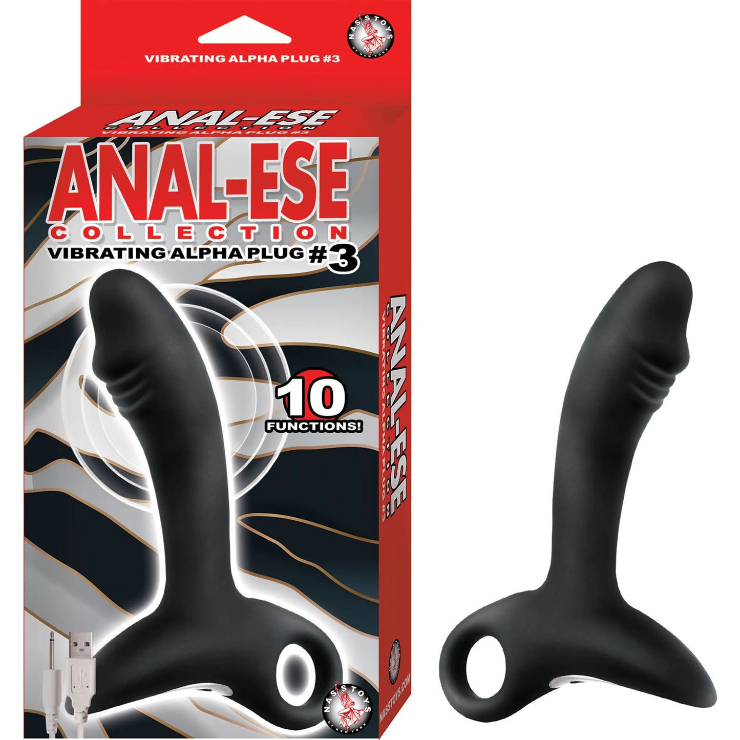 ANAL-ESE COLLECTION VIBRATING ALPHA PLUG #3