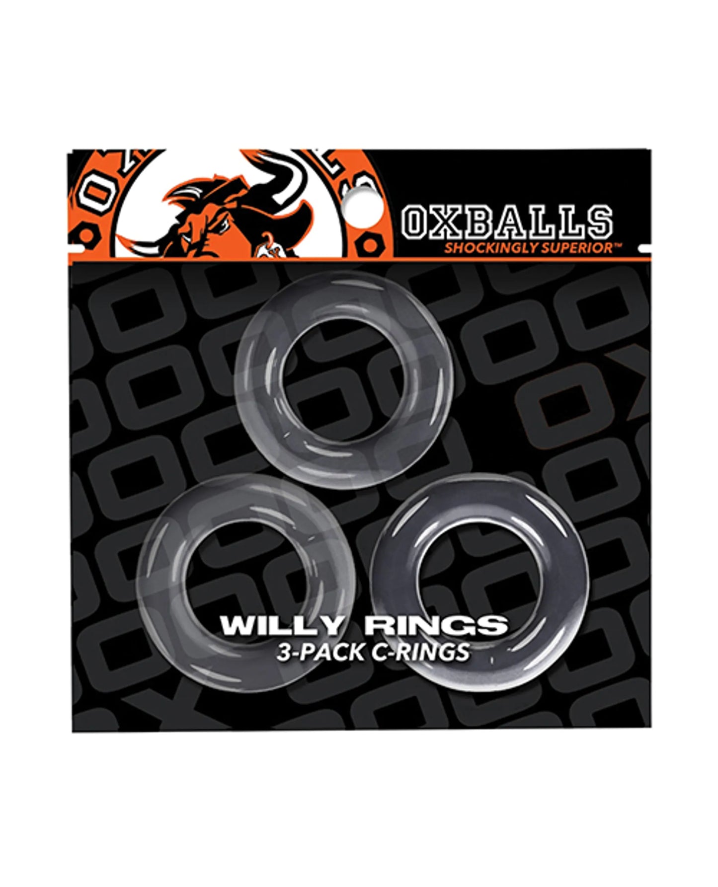 WILLY RINGS 3 PK COCKRINGS WHITE