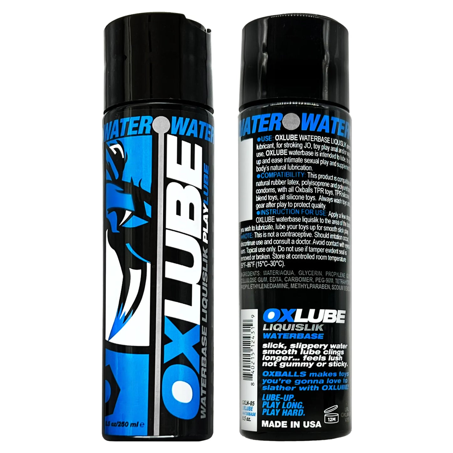 OXBALLS WATERBASED LUBE 8.5 OZ (NET)