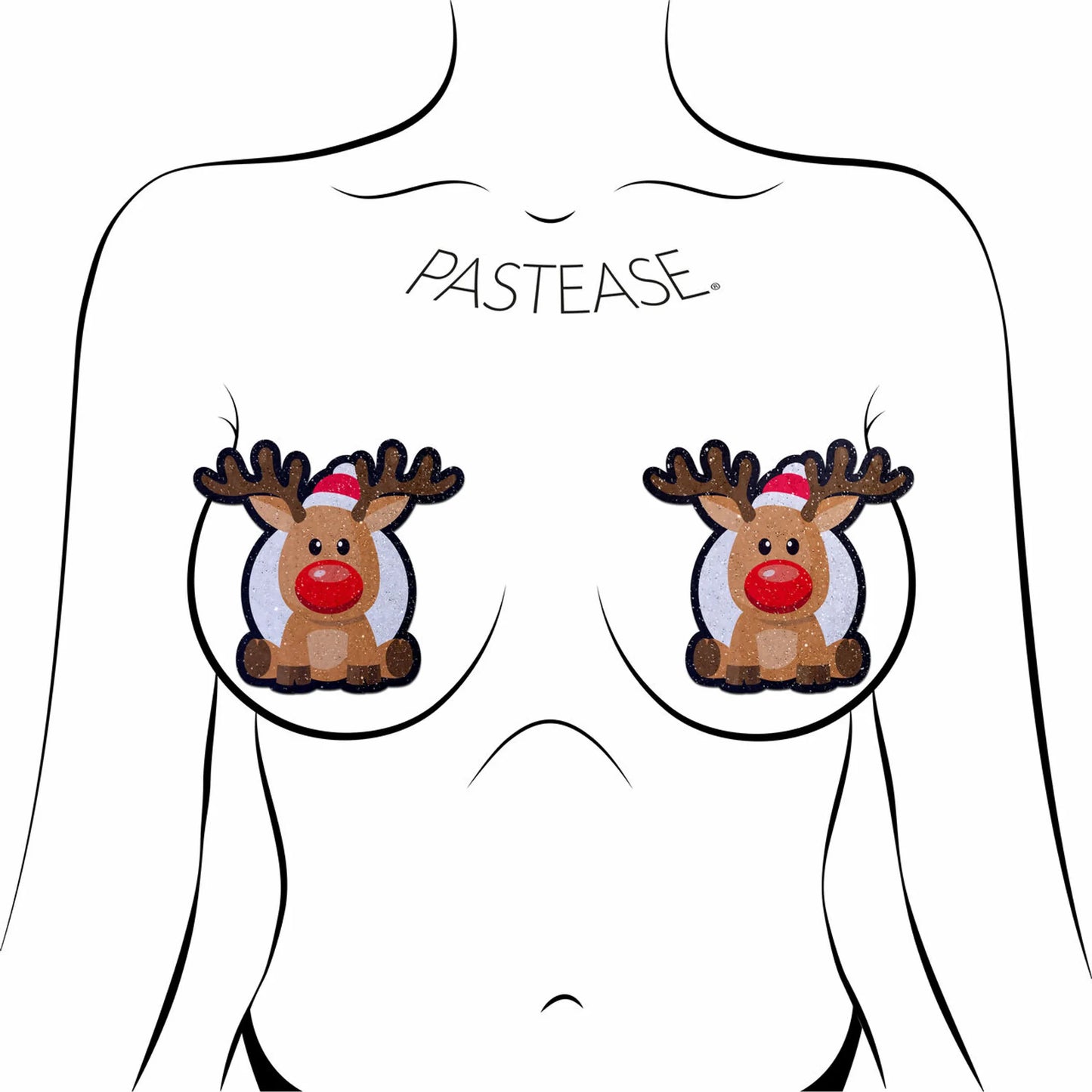 PASTEASE XMAS REINDEER RED NOSE RUDOLPH
