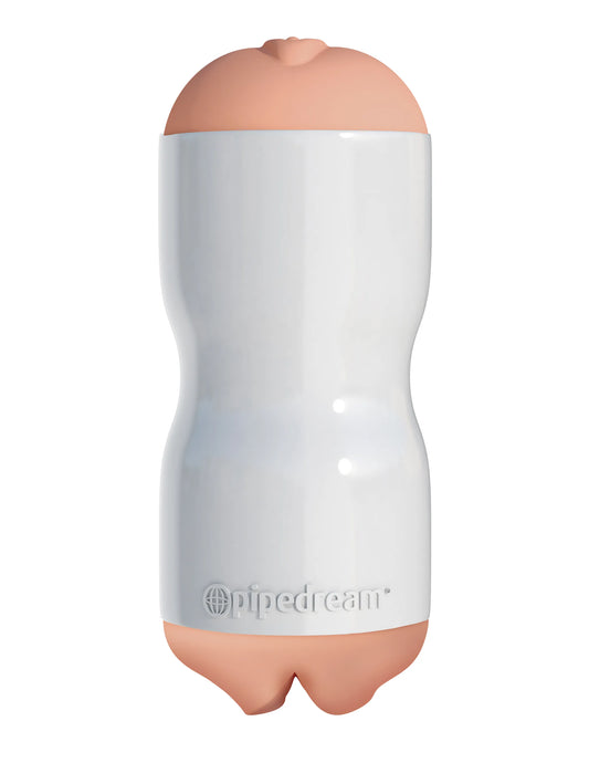 PDX EXTREME TIGHT GRIP PXSSY& MOUTH MASTURBATOR WHITE/ LIGHT