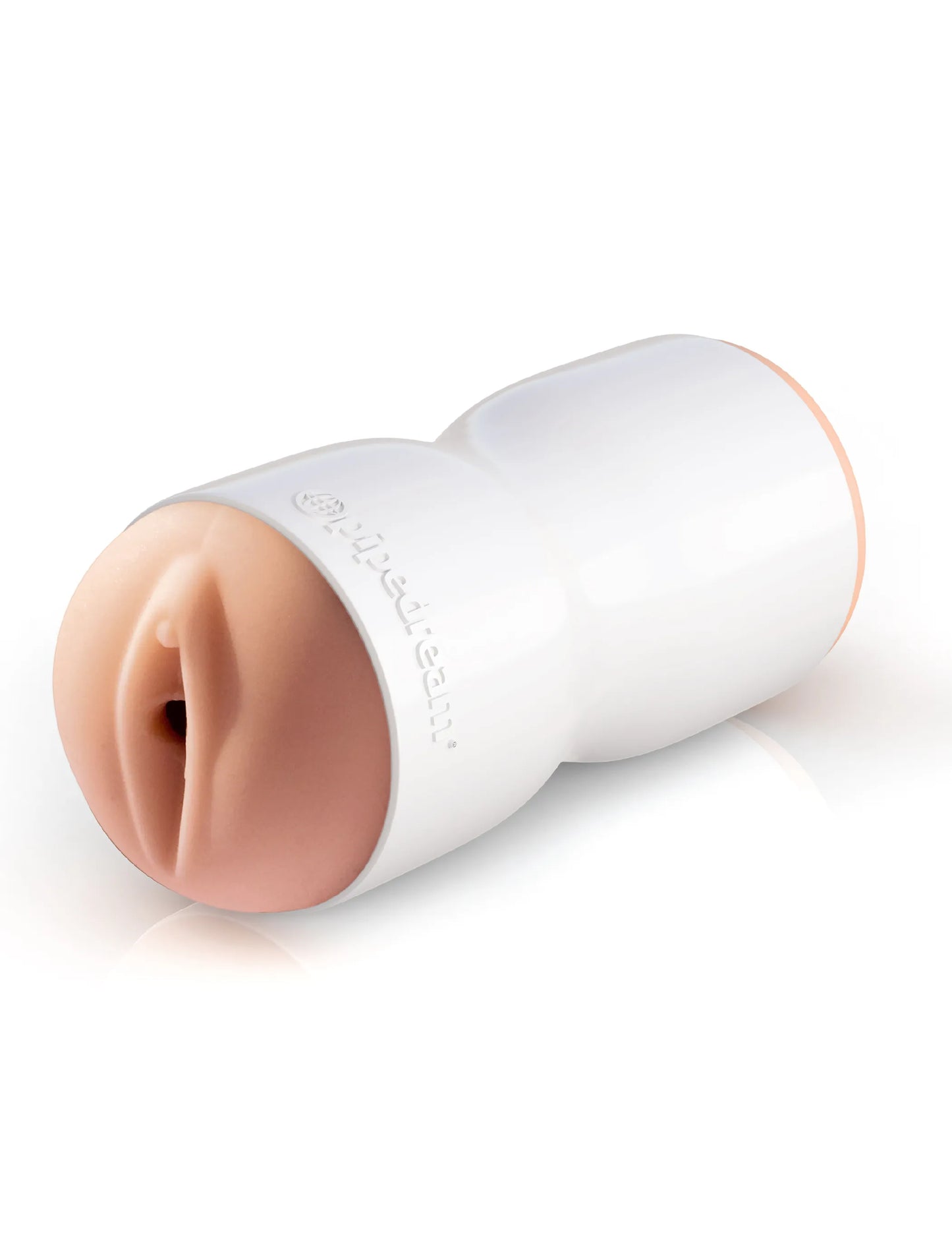 PDX EXTREME TIGHT GRIP PXSSY& MOUTH MASTURBATOR WHITE/ LIGHT