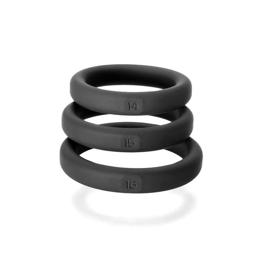 XACT FIT SILICONE RINGS #14 #15 #16 BLACK