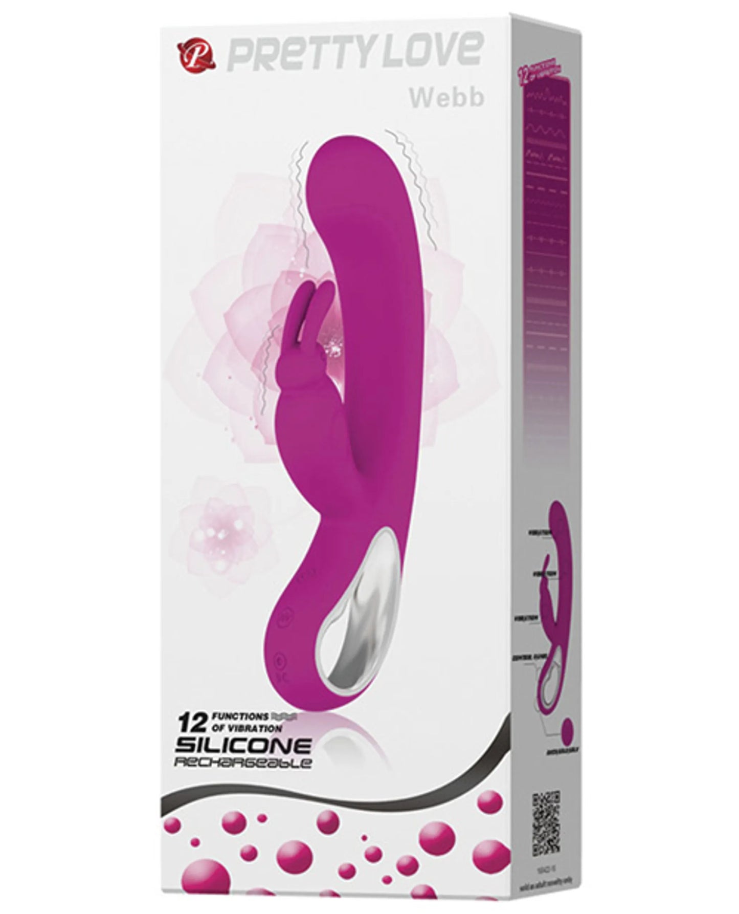 PRETTY LOVE WEBB RABBIT VIBRATOR FUSCHIA