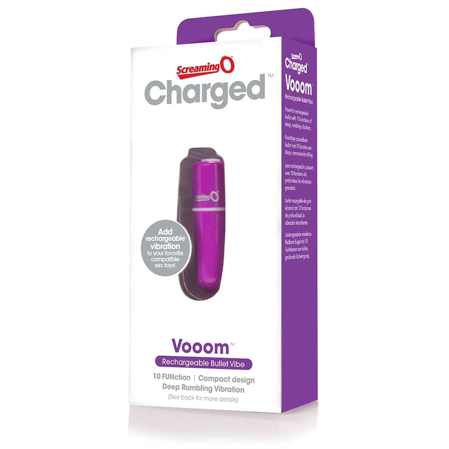 SCREAMING O CHARGED VOOOM RECHARGEABLE BULLET VIBE PURPLE