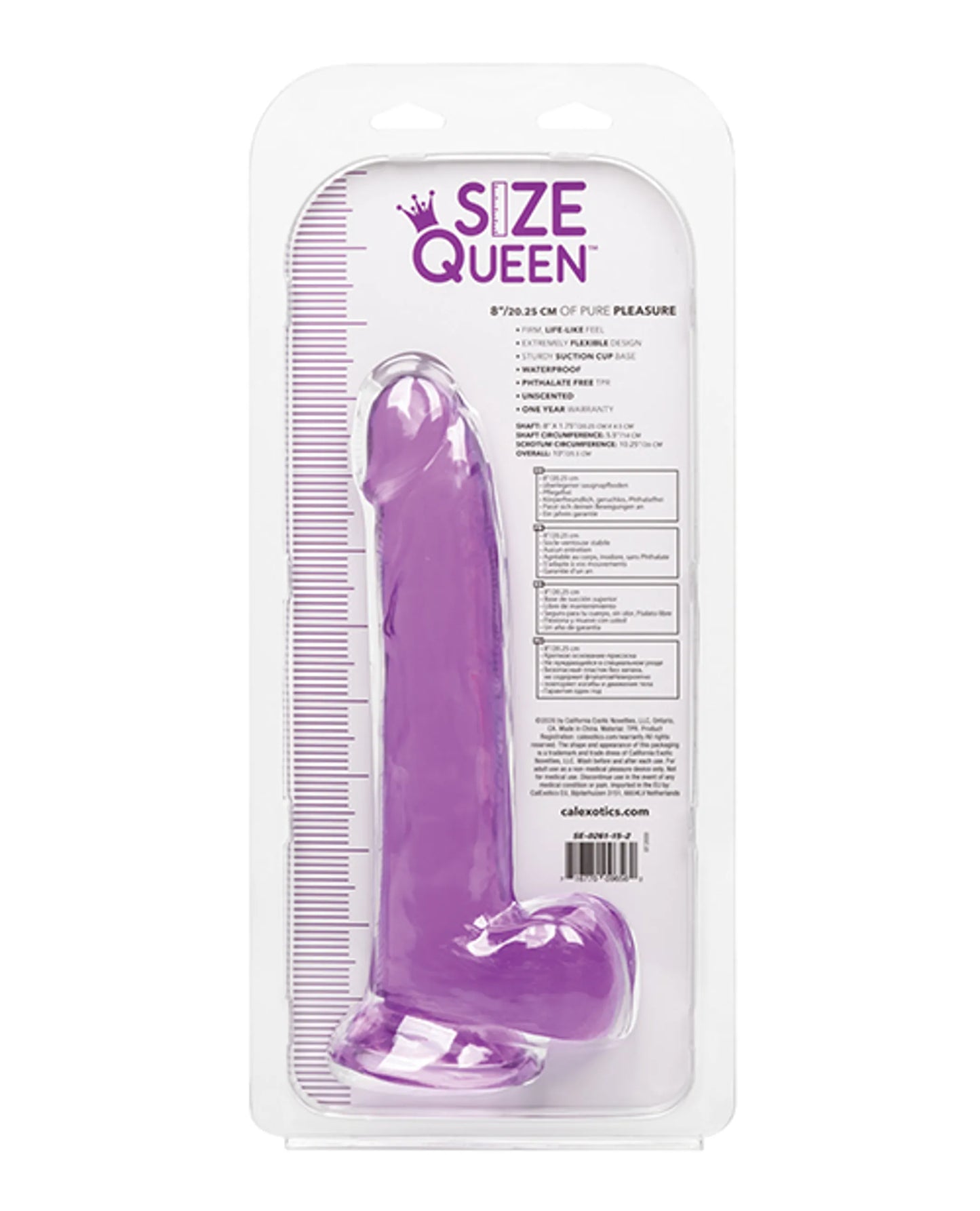SIZE QUEEN 8IN PURPLE