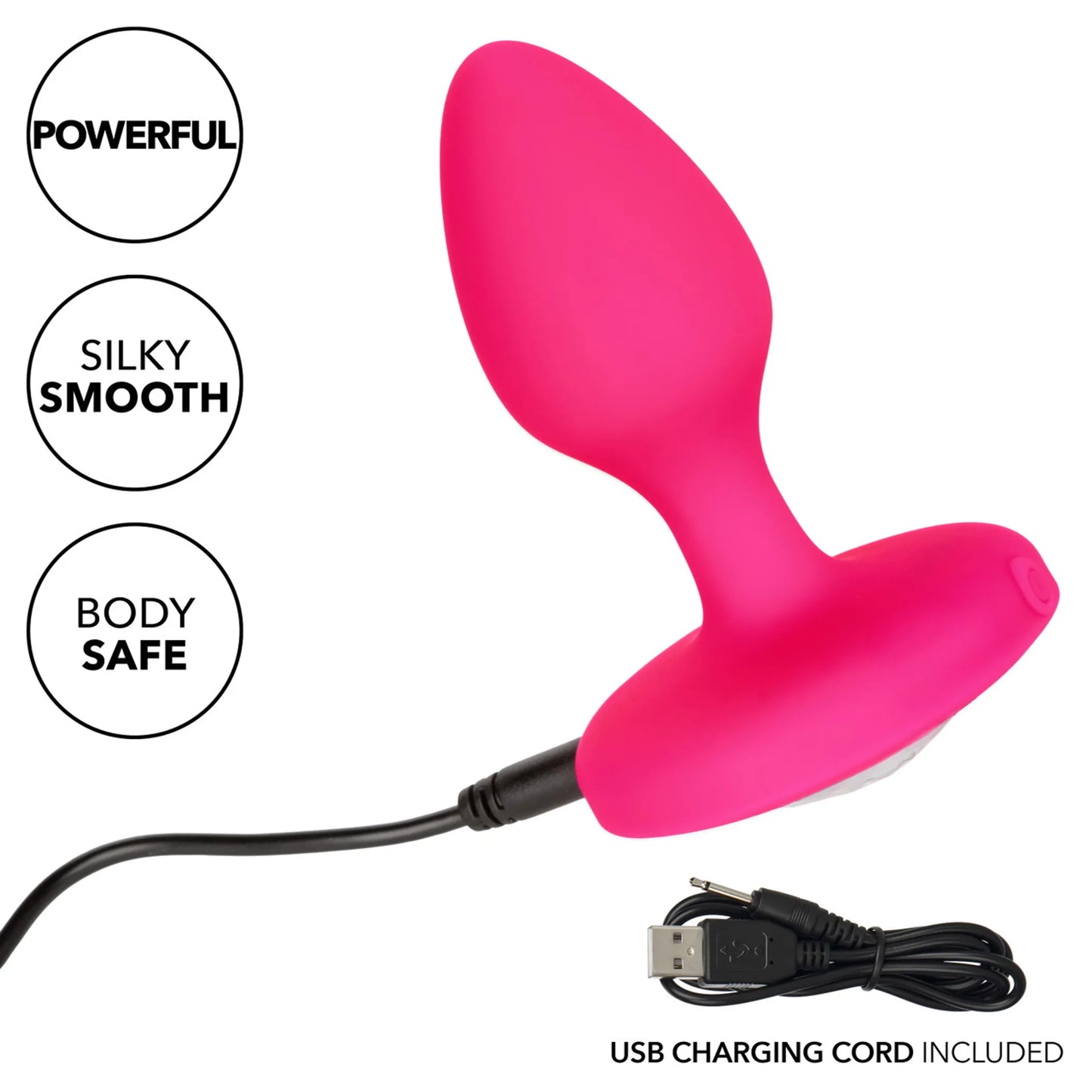 CHEEKY GEMS VIBRATING PROBE MEDIUM PINK