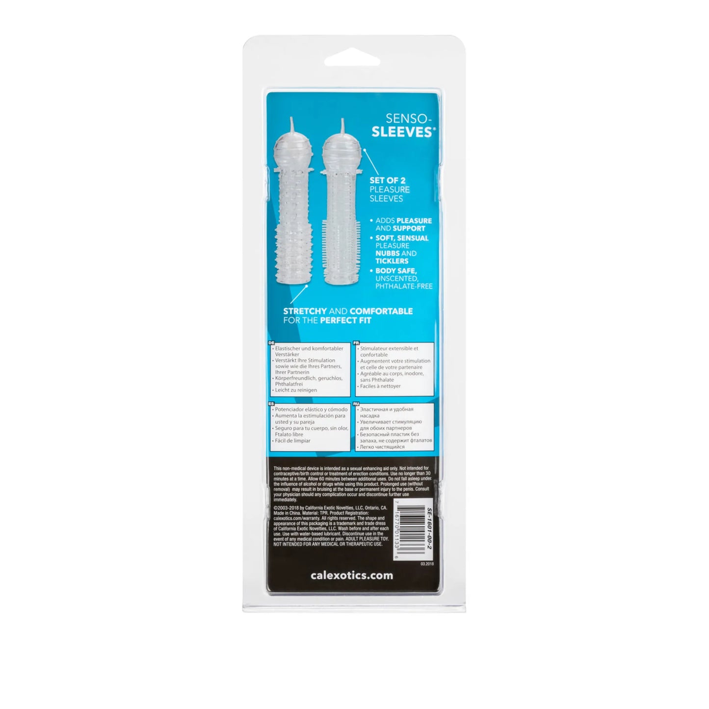 SENSO SILICONE-SLEEVE 2 PACK CLEAR