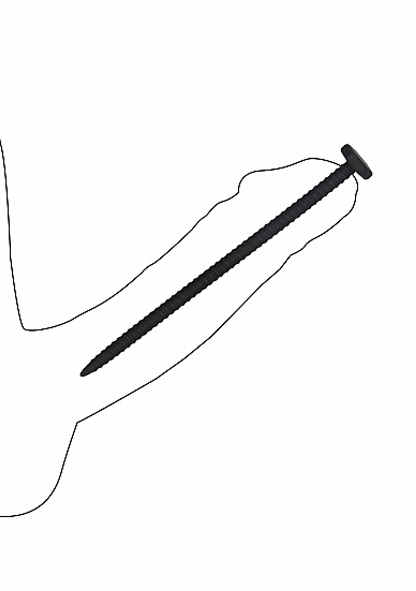 SILICONE SCREW PLUG SET URETHRAL SOUNDING BLACK