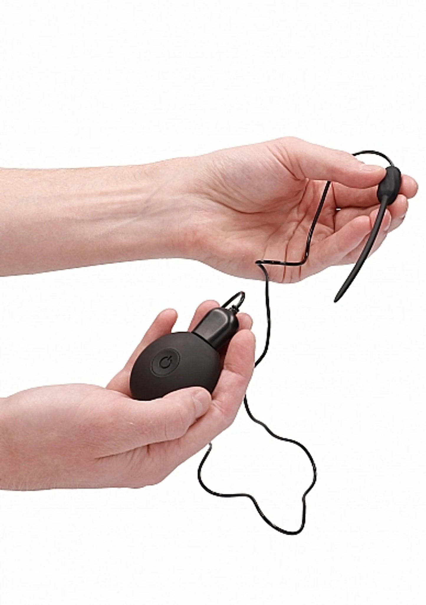 SILICONE RECHARGEABLE VIBRATING PLUG URETHRAL SOUNDING BLACK