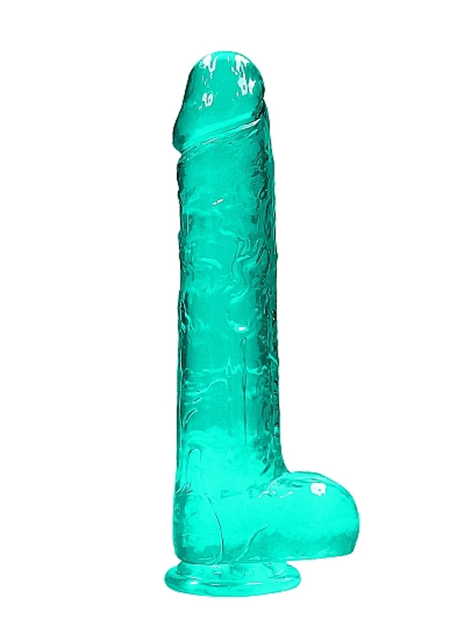 REALROCK 9IN REALISTIC DILDO W/ BALLS TURQUOISE