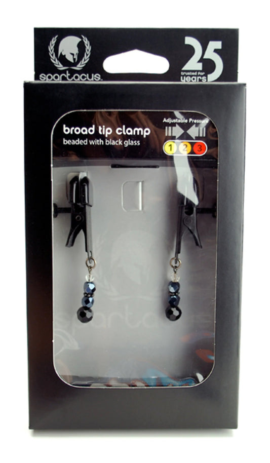 CLAMP BLACK BROAD TIP W/BEADS