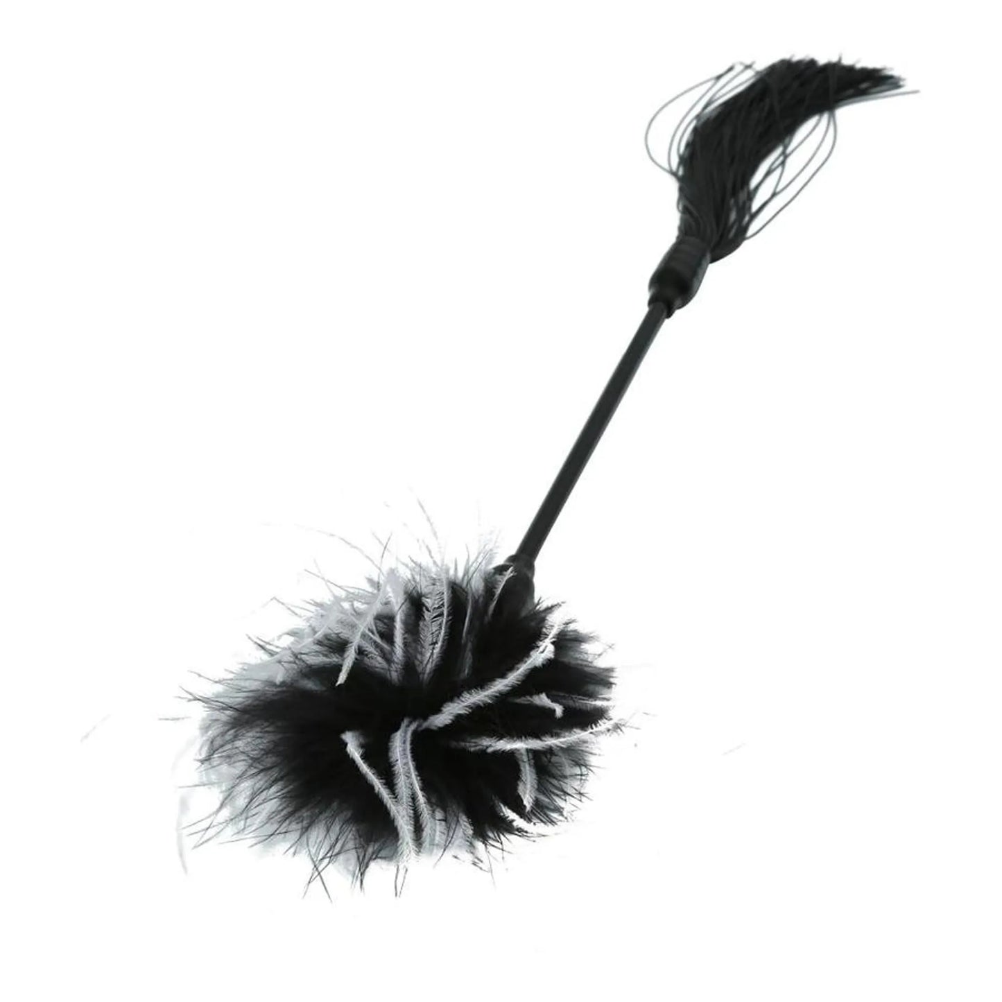 SEX & MISCHIEF WHIPPER TICKLER BLACK & WHITE