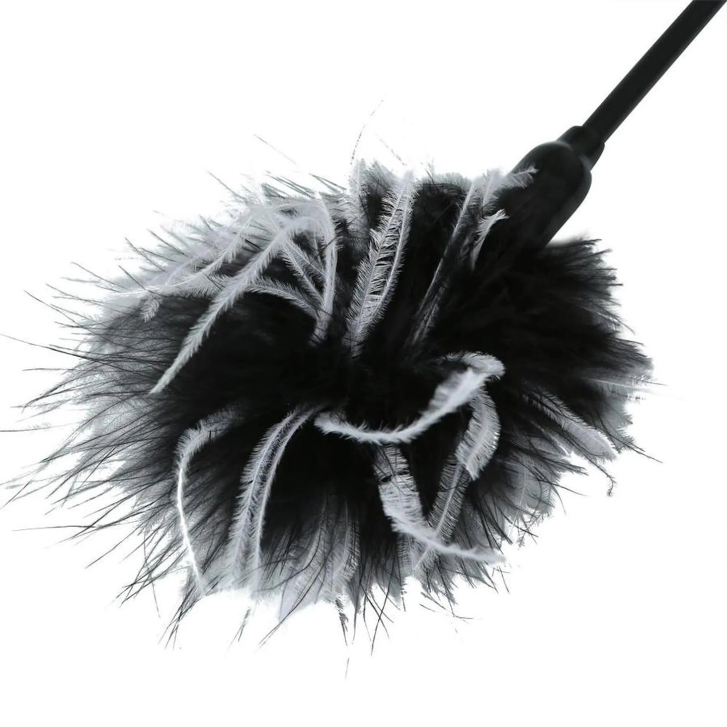 SEX & MISCHIEF WHIPPER TICKLER BLACK & WHITE