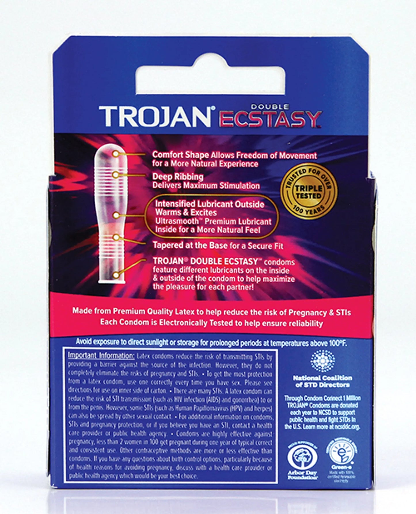 TROJAN DOUBLE ECSTASY 3PK
