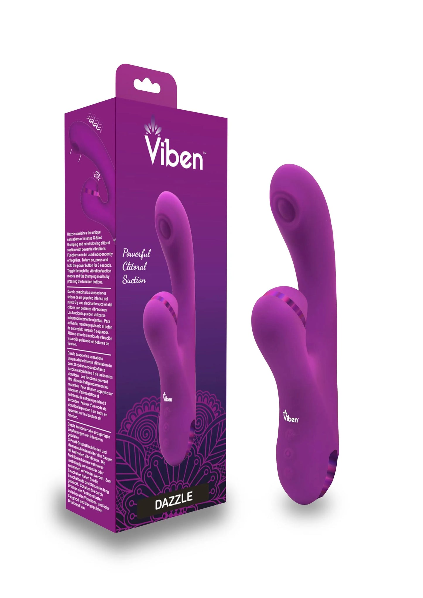 VIBEN DAZZLE THUMPING & SUCTION RABBIT BERRY