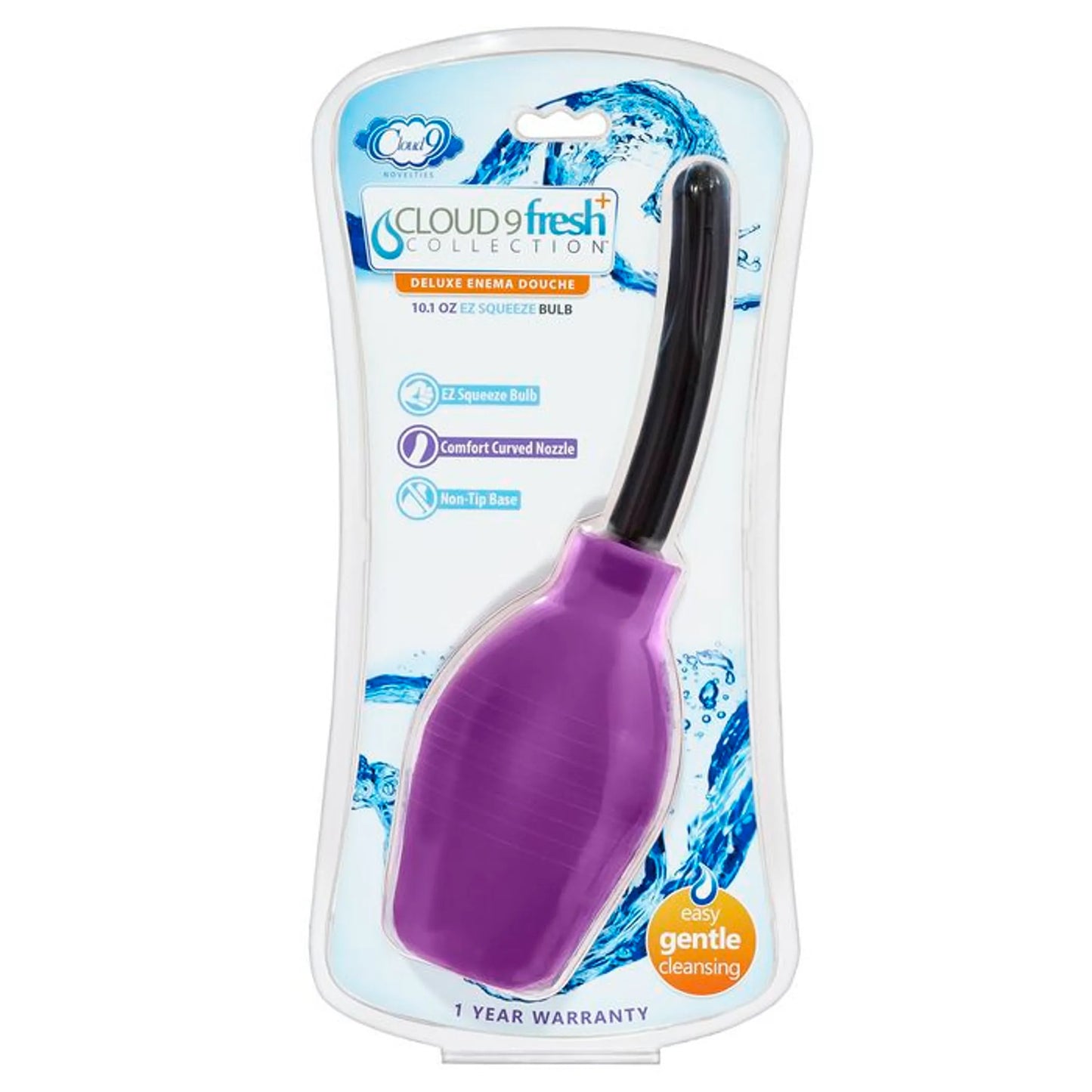 CLOUD 9 FRESH + DELUXE ANAL SOFT TIP ENEMA DOUCHE 10.1 OZ W/ EZ SQUEEZE BULB