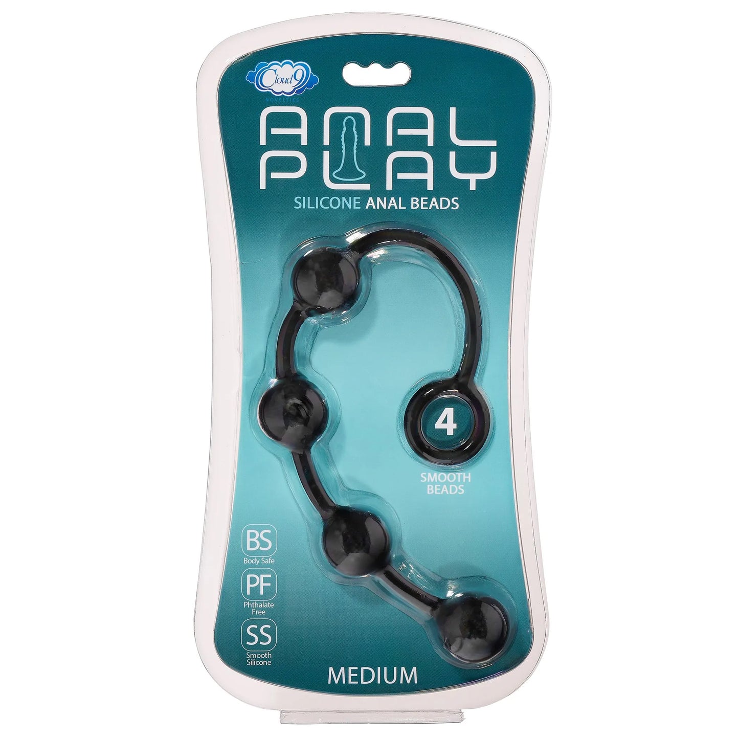 SILICONE ANAL BEAD MEDIUM BLACK