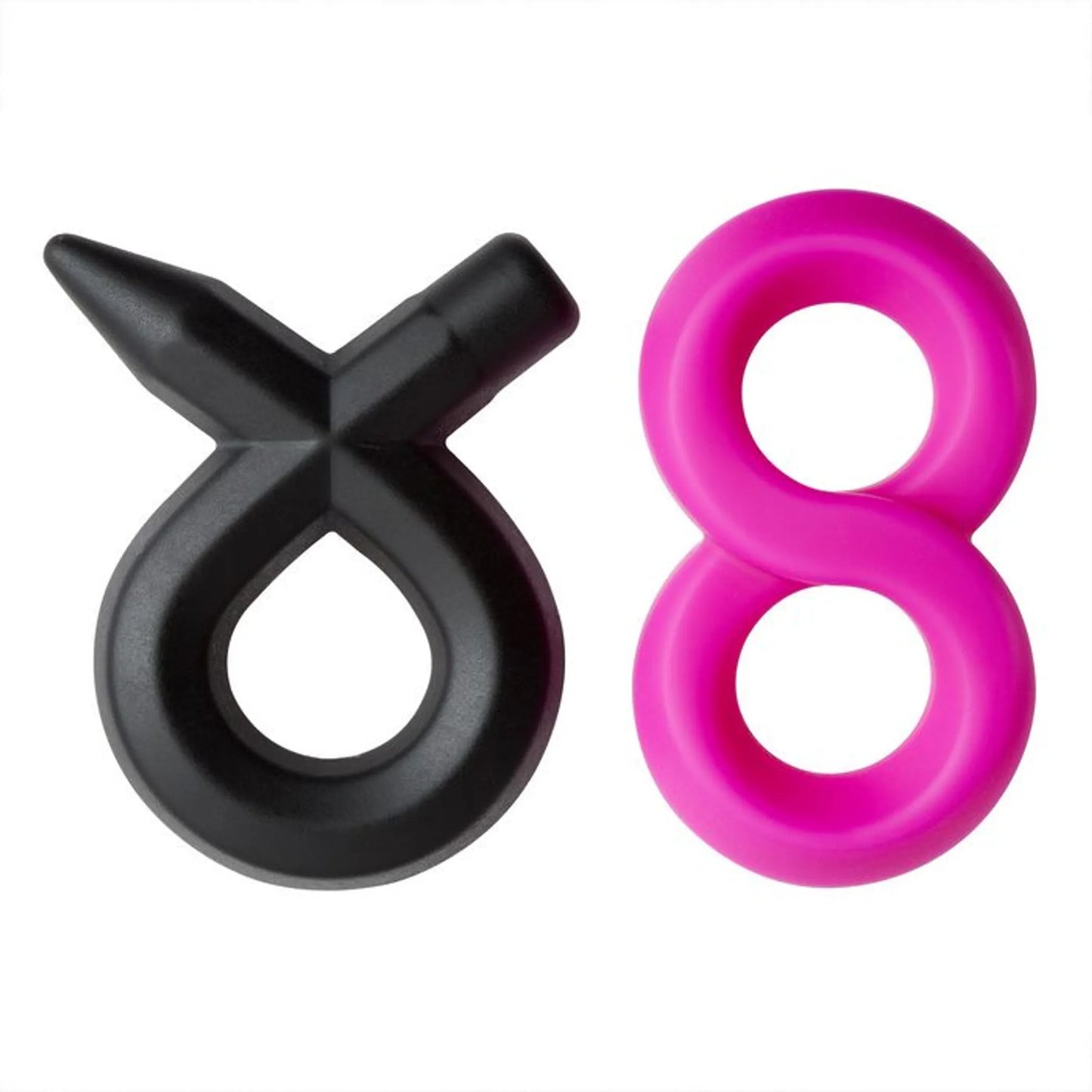 PRO SENSUAL SILICONE SUPER 8 RING & TIE SLING 2 PACK