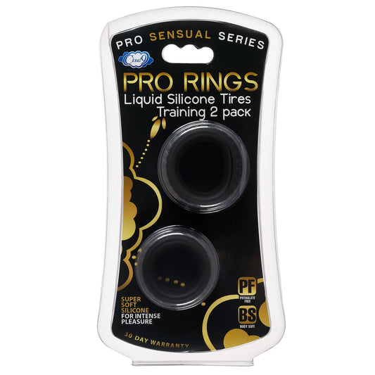 CLOUD 9 PRO RINGS LIQUID SILICONE TIRES 2 PACK BLACK