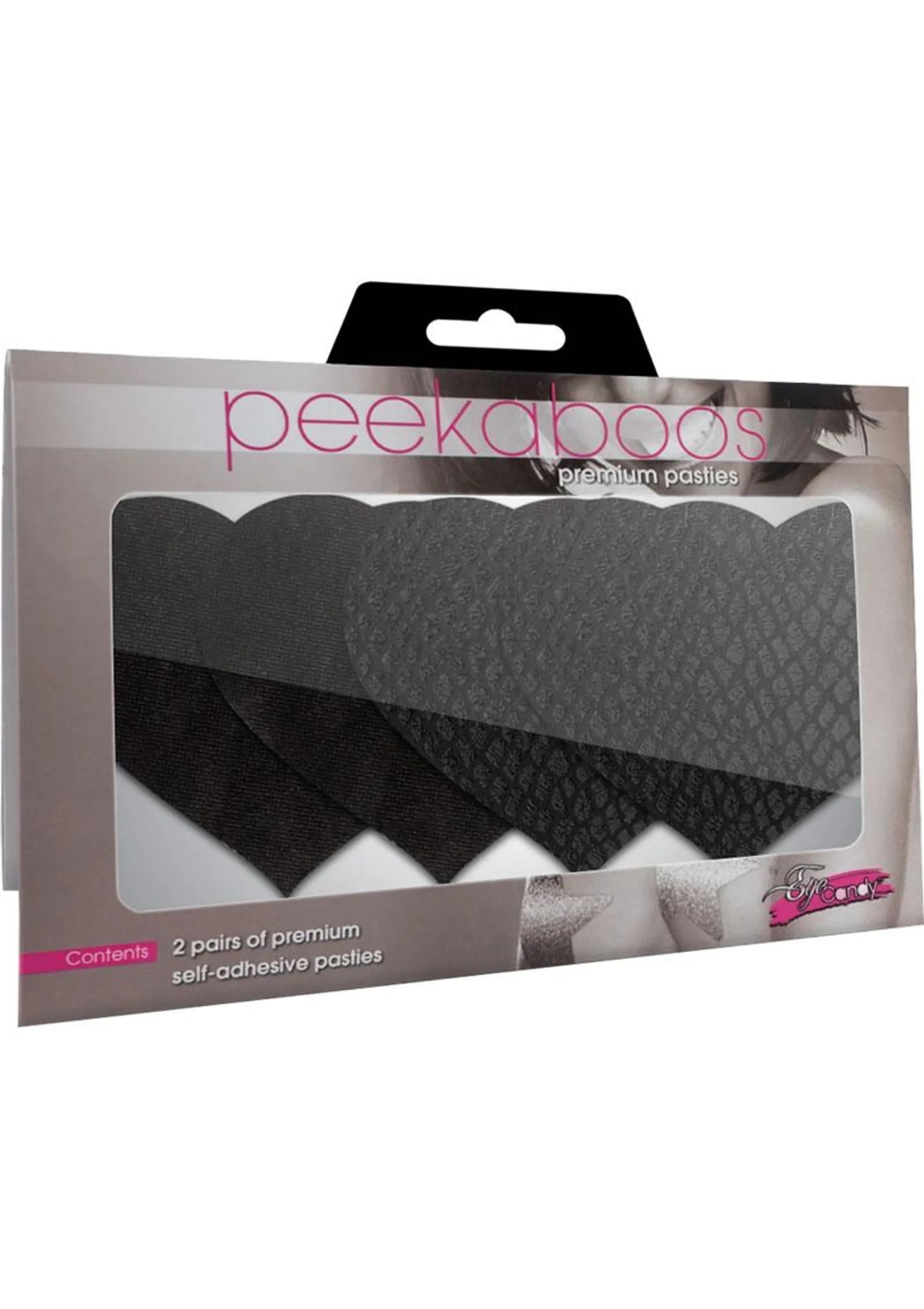 PEEKABOO PASTIES CLASSIC BLACK HEARTS