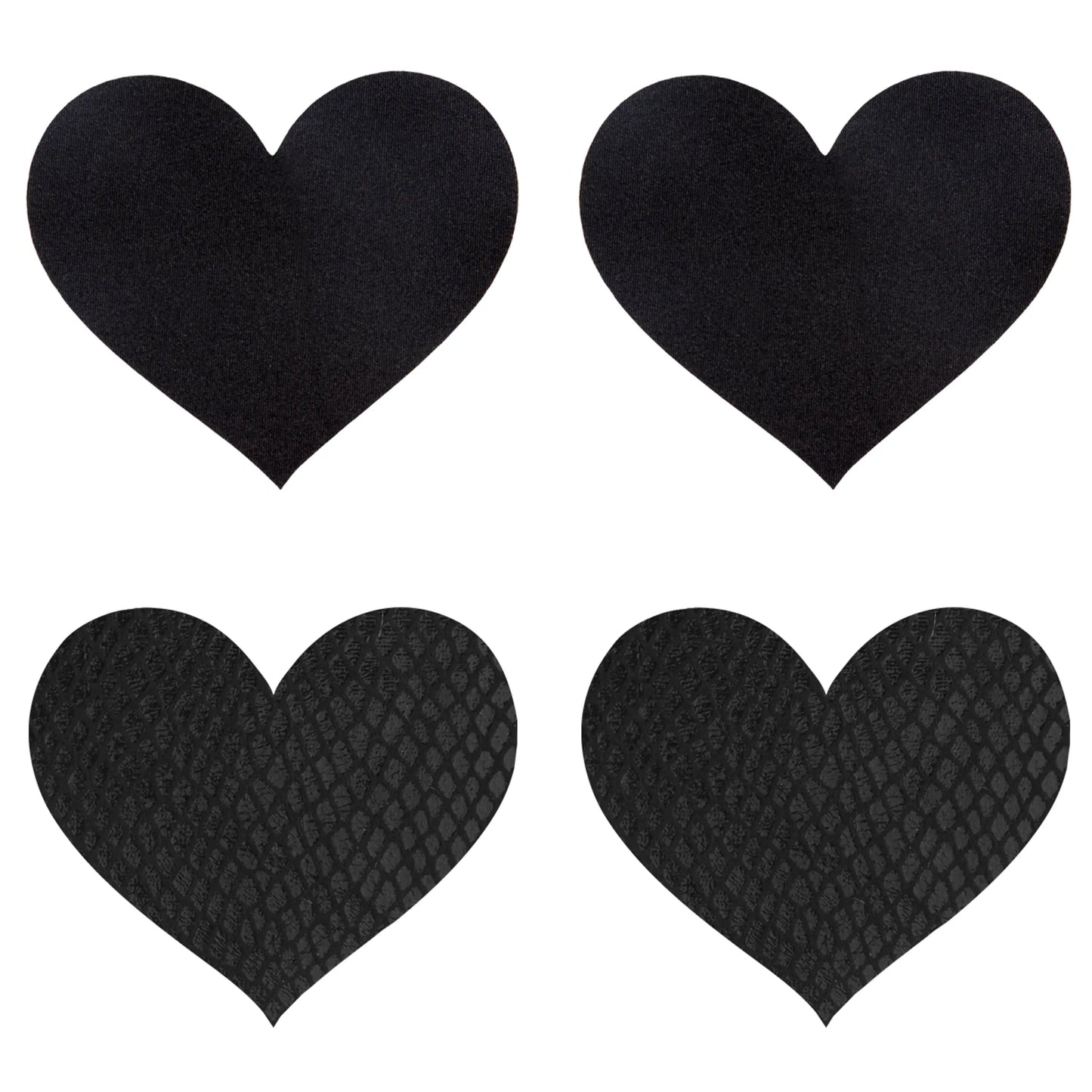 PEEKABOO PASTIES CLASSIC BLACK HEARTS