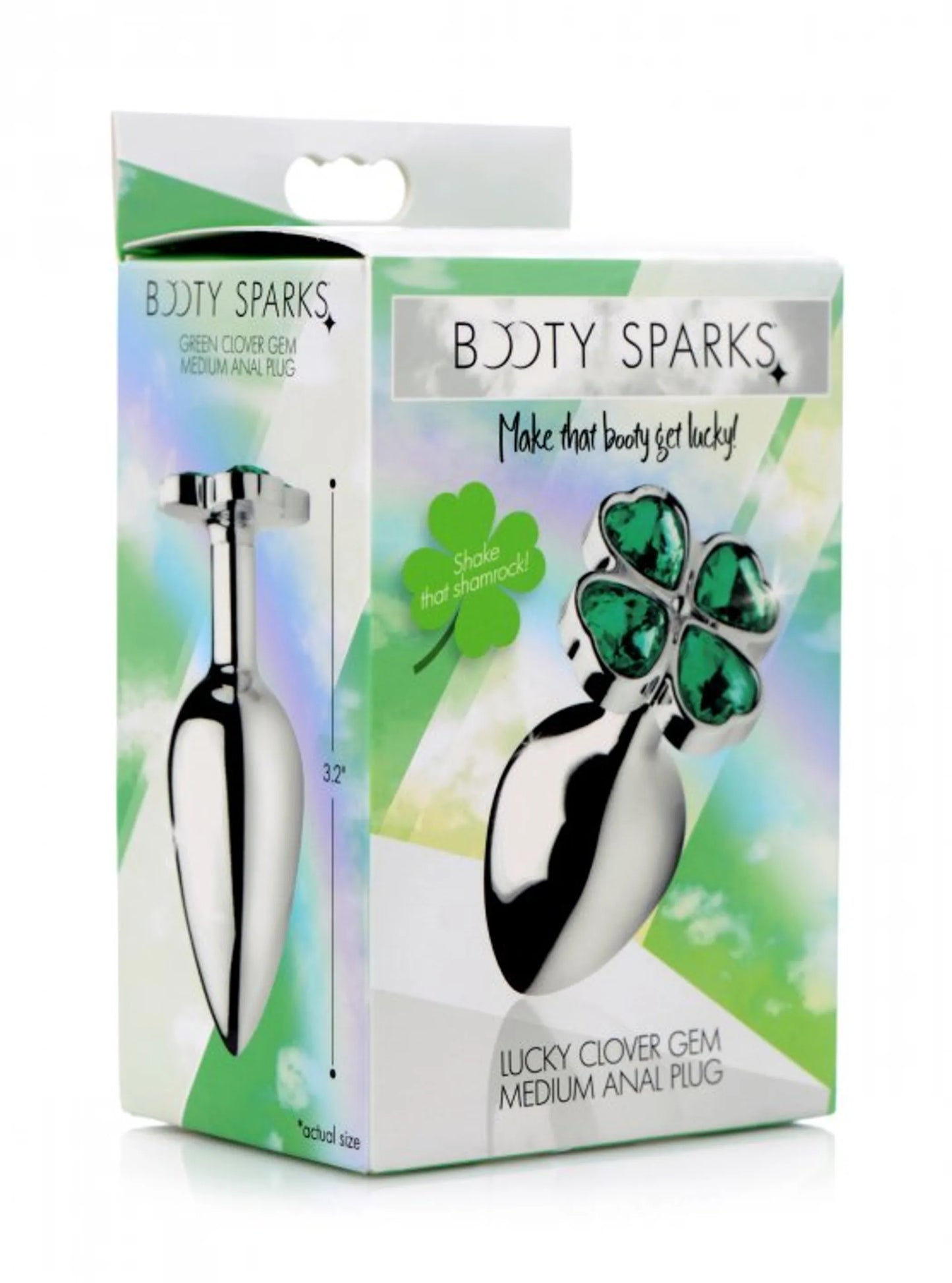 BOOTY SPARKS LUCKY CLOVER GEM ANAL PLUG MEDIUM