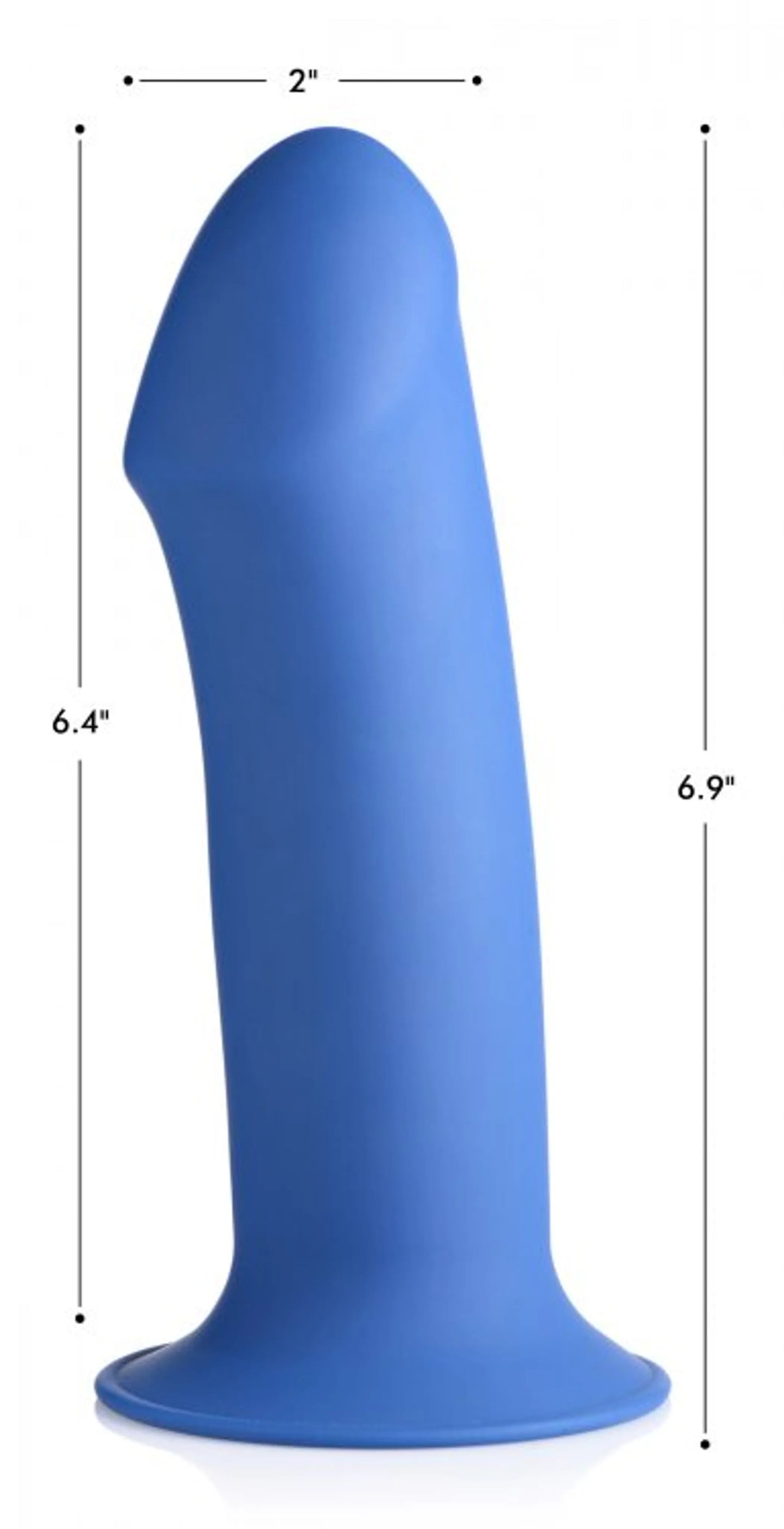 SQUEEZE-IT SQUEEZABLE THICK PHALLIC DILDO- BLUE